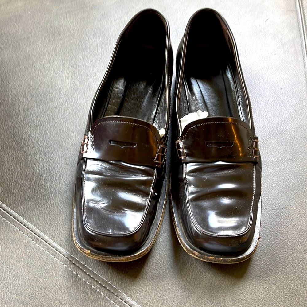 PRADA LOAFERS tobacco color penny loafer sz 39 9